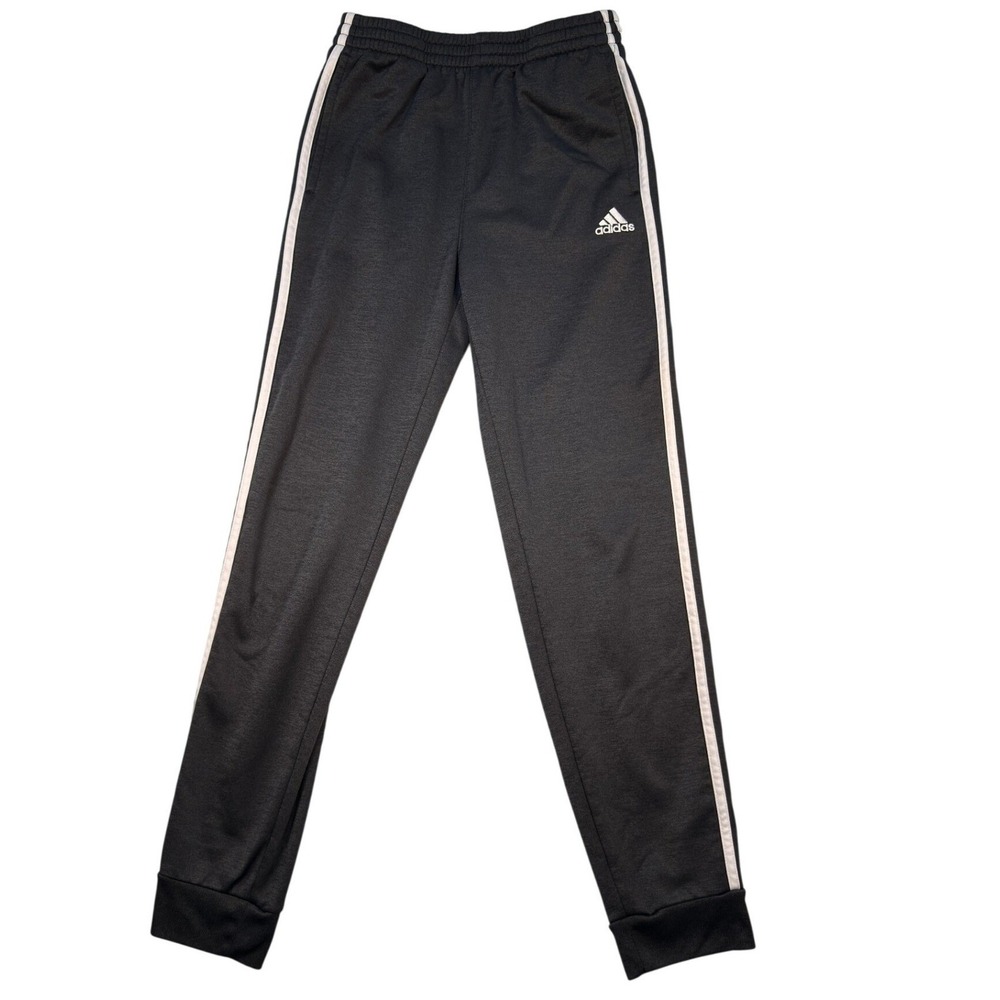 Adidas Track Pants L Mens 3-Stripe Fleece Lined Joggers Black AK5829